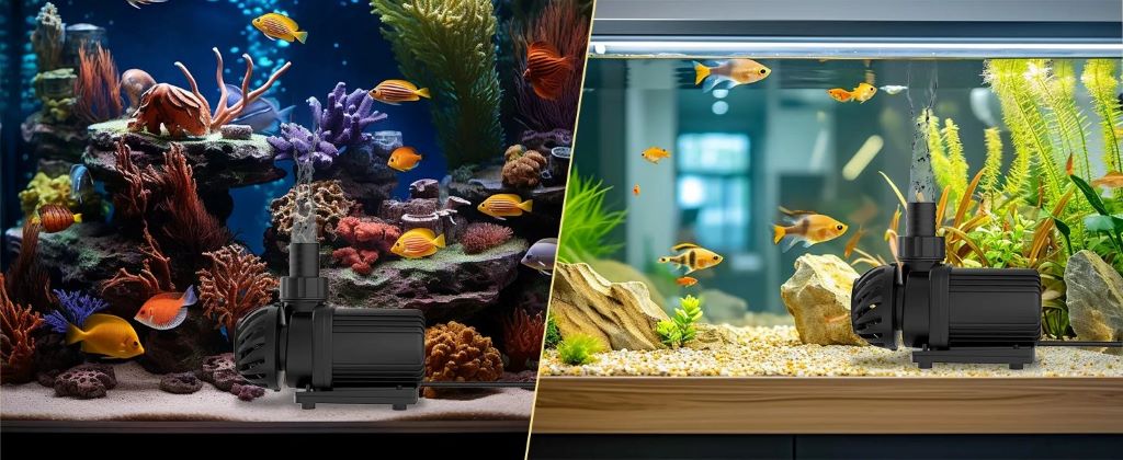 Compact aquarium water pump designed for efficient water flow and filtration